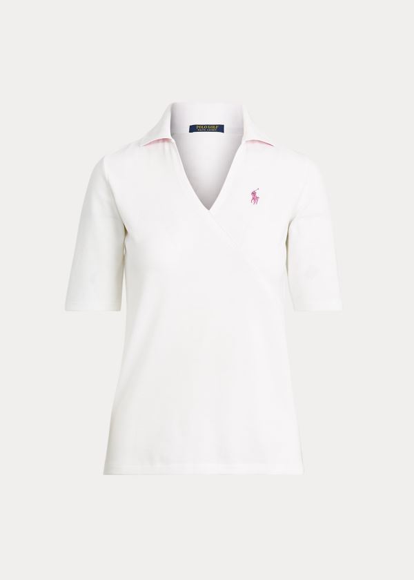 Polos Ralph Lauren Mujer Blancos - Elbow-Length-Sleeve Golf - SKHGO9624